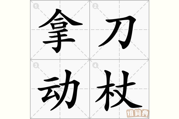 拿刀动杖